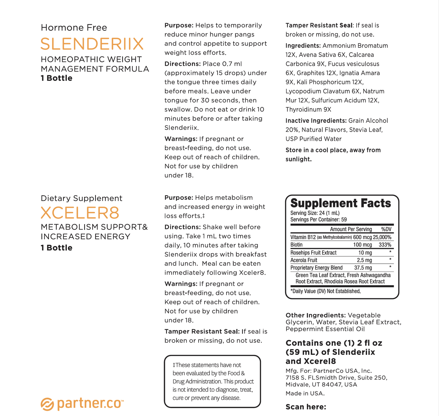 Partner Co Slenderiiz Slenderiix & Xceler8